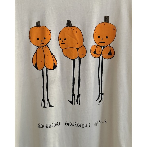 Bill Crisafi Gourdeous Girls "Gourds In Heels!" Graphic T-Shirt Unisex XL - Picture 2 of 4